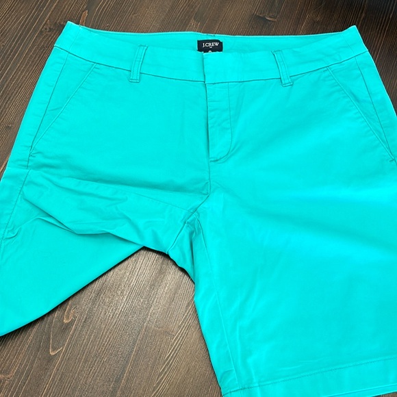 J.crew Factory 9" Frankie bermuda chino short Green AL569 Size 8. NWOT - Picture 3 of 16